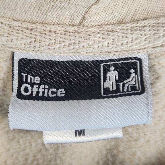 The Office Men's Dwight Schrute False Pullover Hoodie Sweatshirt Beige SZ M EUC - Picture 3 of 13